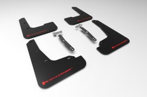 Hyundai Elantra Mud Flaps - Front + Rear - Rally Armor - UR Red Logo - Black - `21-`23
